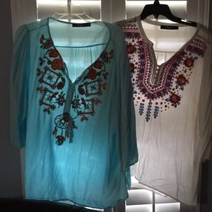 2 Boho Blouses
